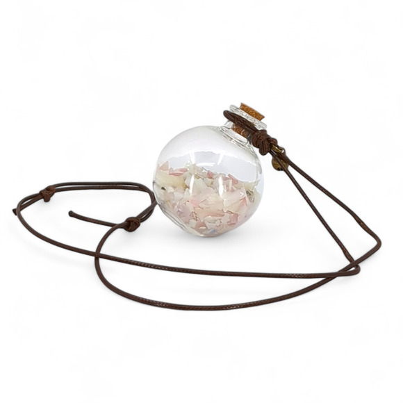 Uranium Glass Shard Globe Glowing Car Charm Suncatcher Wish Bottle Handmade - Picture 8 of 9